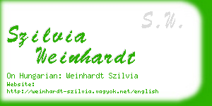 szilvia weinhardt business card